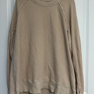 aerie Crewneck Sweatshirt in Beige